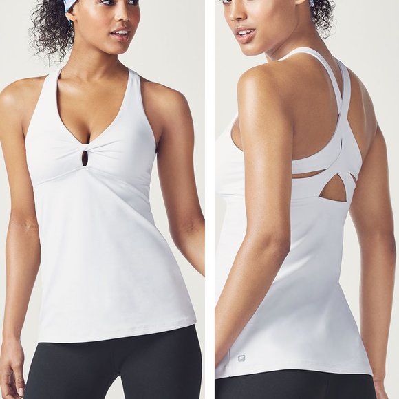 Fabletics Tops - Fabletics Ellie Tank White XL